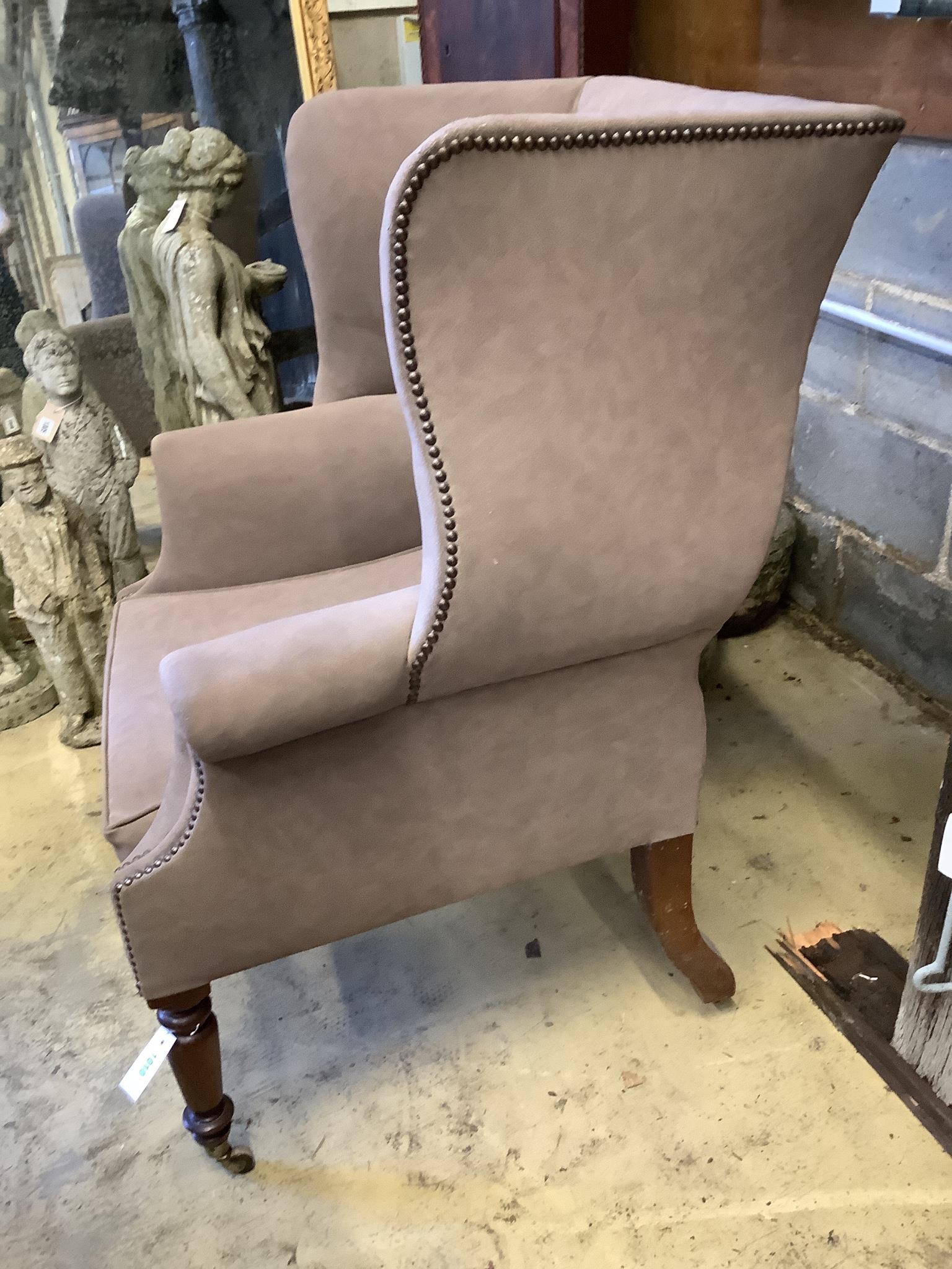 A Victorian mahogany framed armchair